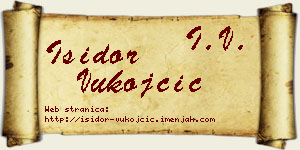 Isidor Vukojčić vizit kartica
